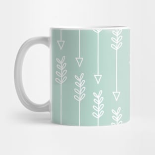 Mint Pink Tribal Arrows Pattern Indian Indigenous Mug